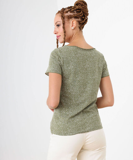 Low Impact Ruched Lettuce-Edge T-Shirt Image 4