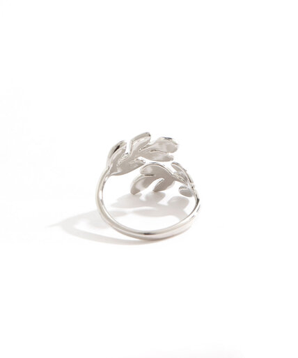 Silver Leaf Wrap Ring Image 3