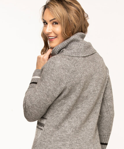 Grey Cowl Neck Tunic Sweater Image 5