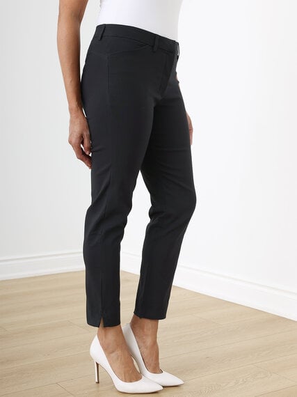 Christy Slim Black Ankle Pant in Microtwill Image 1