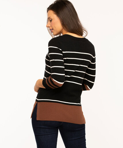 Black Stripe Pullover Sweater Image 3