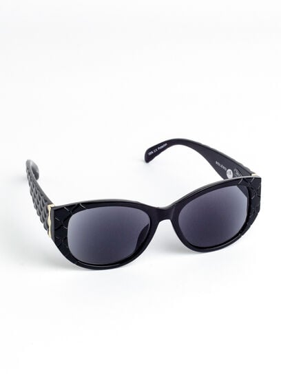 Black Oval Reader Sunglasses