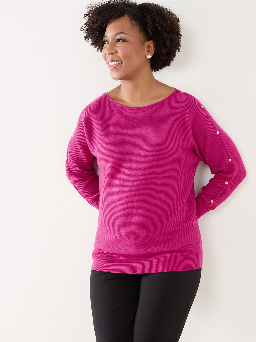 Petite dolman sleeve sweater Cleo Magenta XL