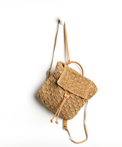 Crochet Drawstring Backpack Image 1