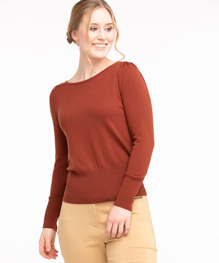 Recycled Boat Neck Pullover Sweater Image 4