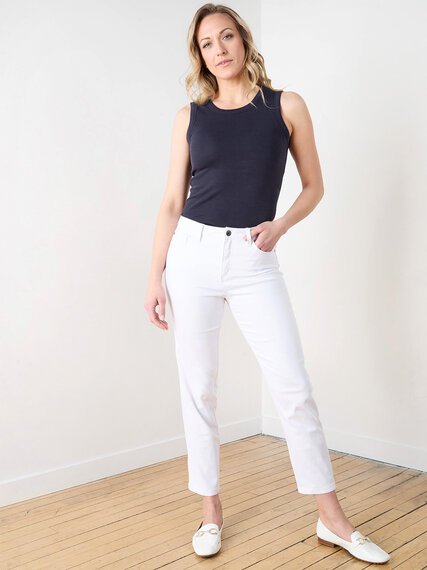 Lilly Slim White Ankle Jeans Image 5