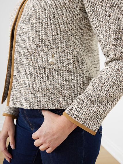 Neutral Tweed Blazer Image 6