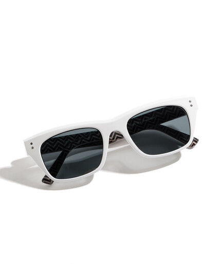 White Zigzag Arm Sunglasses Image 2