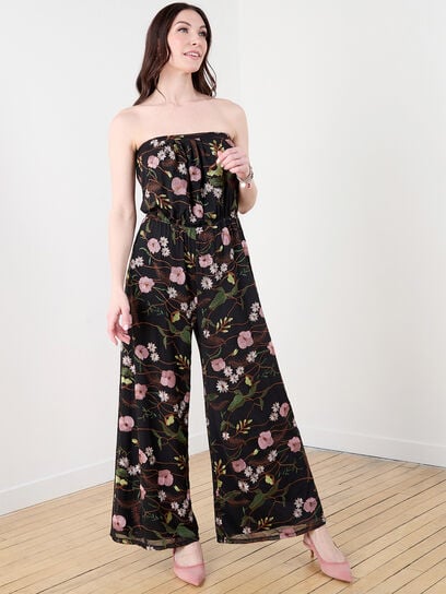 Embroidered Floral Jumpsuit