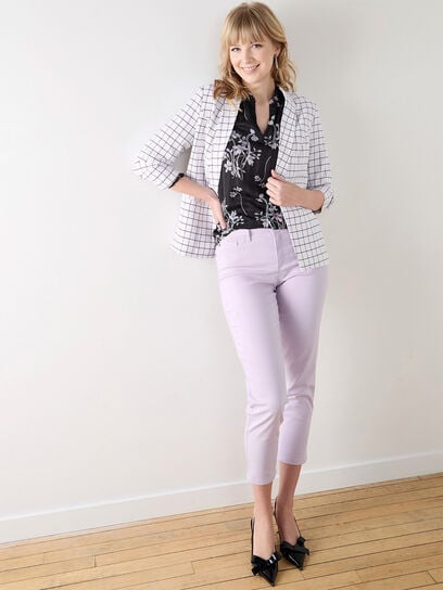 Relaxed Fit Chiffon Blouse with Ruffle Detail