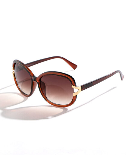Brown Round Sunglasses Image 2