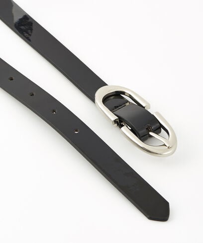 Slim Belt with Oval Buckle