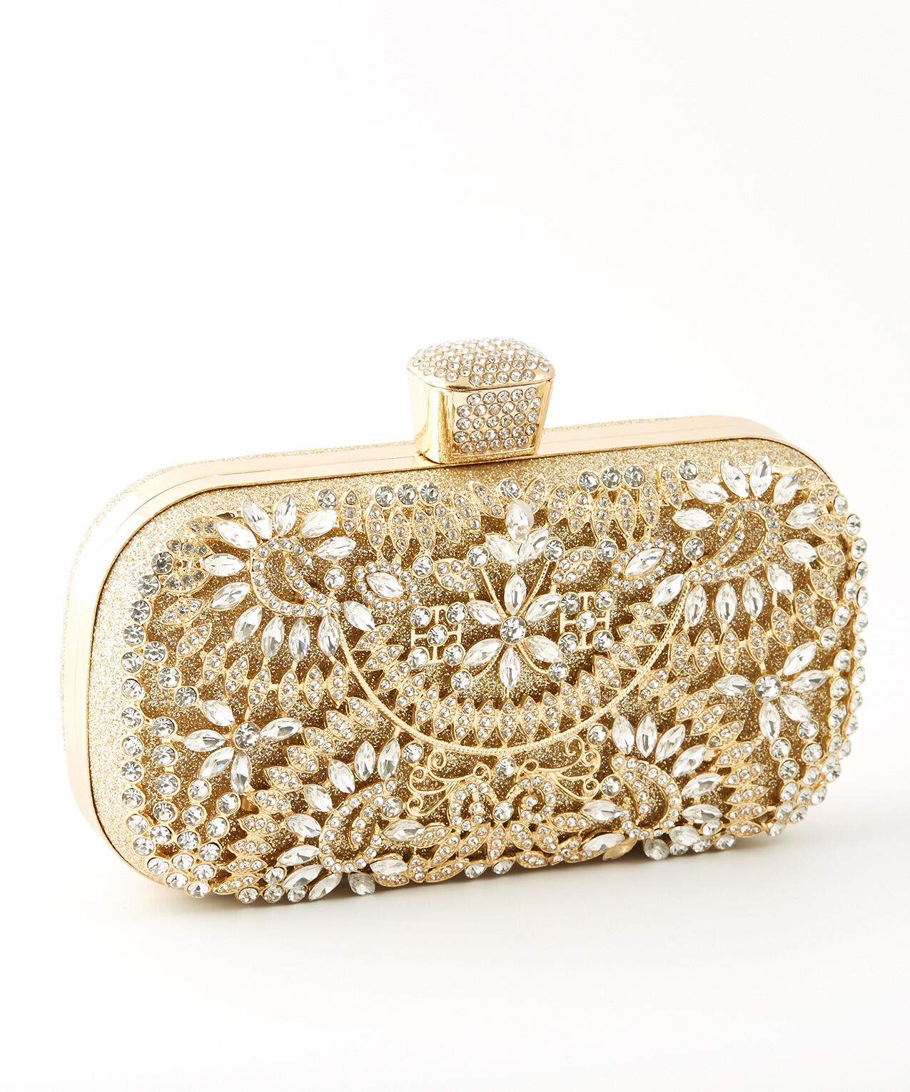 Dull gold clutch discount bag