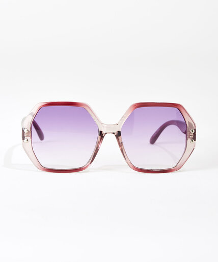 Purple Octo-Frame Sunglasses Image 1