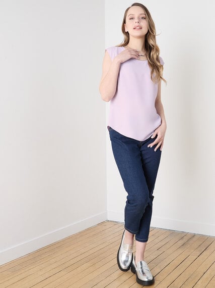 Petite Cap Sleeve Relaxed Fit Top Image 1