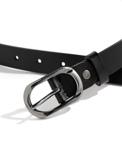 Slim Leather Belt Image 2