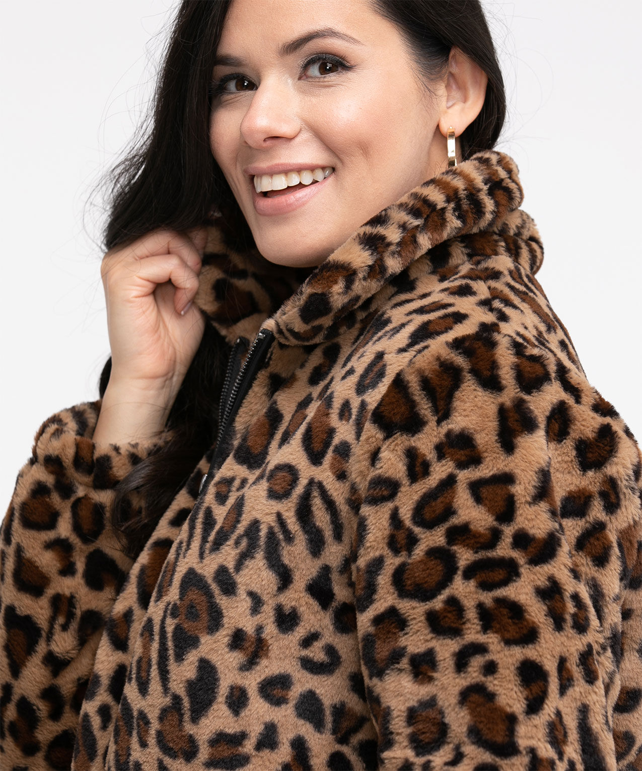 Womens leopard discount fur coat