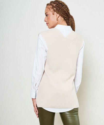 V-Neck Sweater Vest Image 3