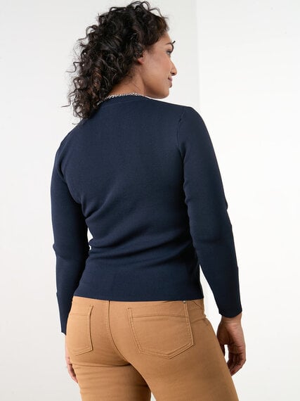 Petite Long Sleeve Front Zip Cardigan Image 3