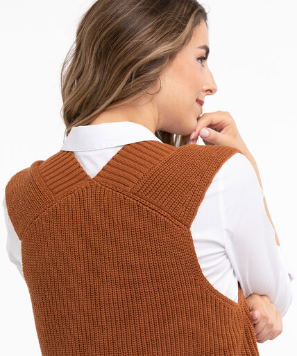 Cotton Blend Sweater Vest Image 2
