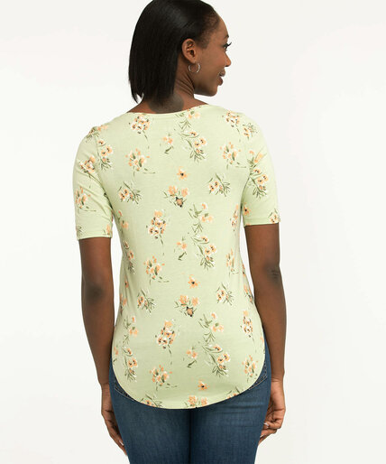 Cotton Blend Elbow Sleeve Tee Image 3