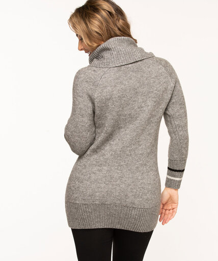 Grey Cowl Neck Tunic Sweater Image 2