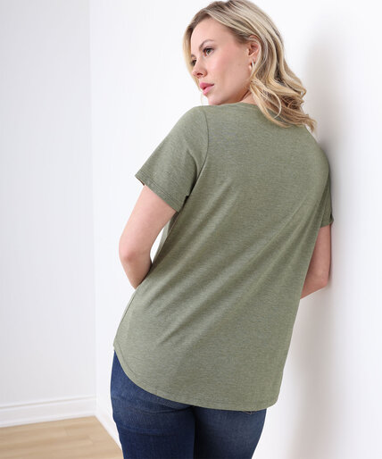 Relaxed V-Neck Graphic T-Shirt Image 4