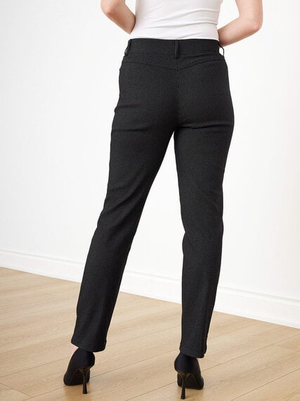Pull-On Slim-Leg Plaid Pants Image 3