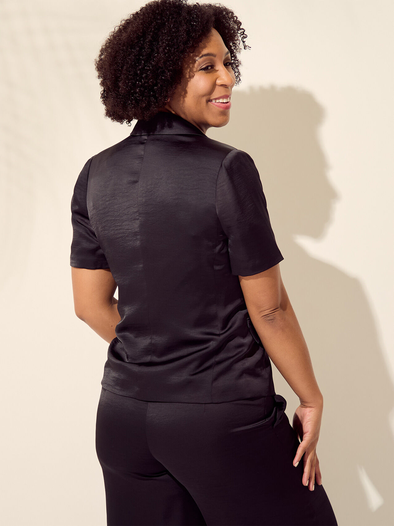 Petite short blazer top