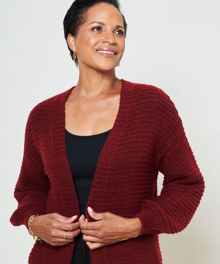 Cozy Stitch Open Front Cardigan Image 2