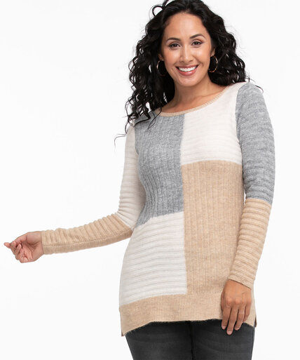 Recycled Boat Neck Tunic Sweater Image 3
