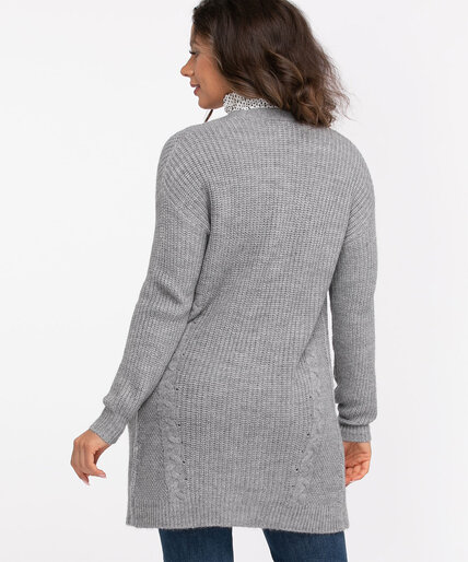 Open Front Cable Knit Cardigan Image 3