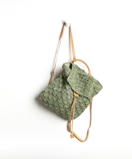 Crochet Drawstring Backpack Image 1