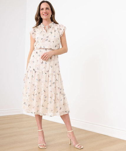 Smocked Tiered Midi Dress by Chapter One Image 4