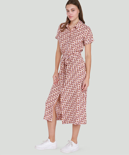 Dex Buttoned Linen Shirt-Dress Image 2