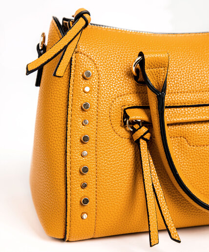 Yellow Gold Studded Handbag Image 4