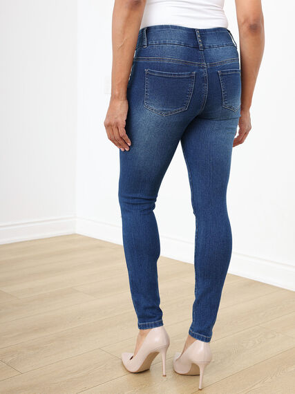 Medium Wash Slim Leg Jeans with Studs by GG Jeans Image 3