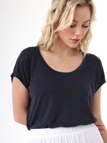 Petite Short Sleeve Scoop Neck T-Shirt Image 2