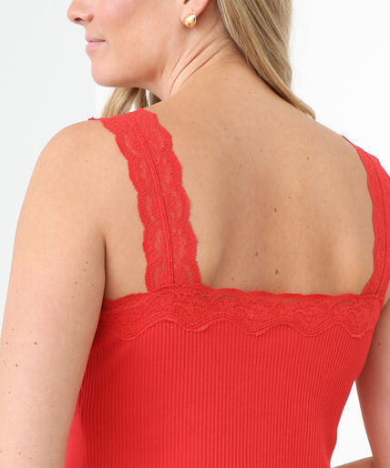 Low Impact Ribbed Lace Cami Image 4