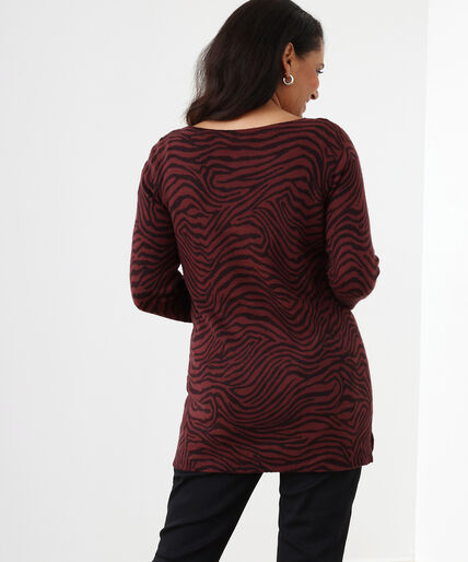 Long Sleeve Animal Print Tunic Sweater Image 4