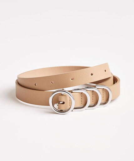Skinny Belt with Circle Buckle Image 1