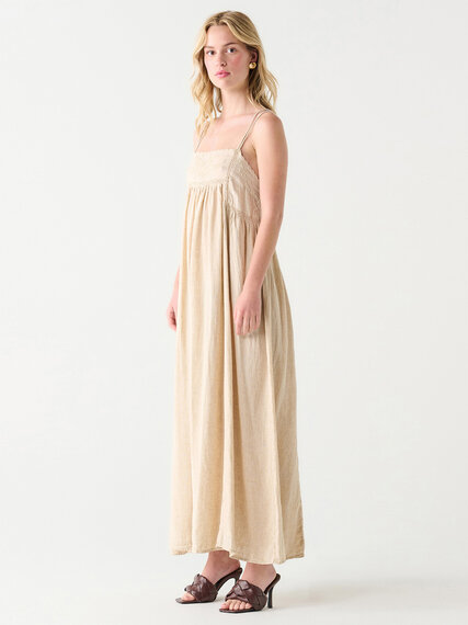 Sleeveless Linen Blend Maxi Dress Image 2