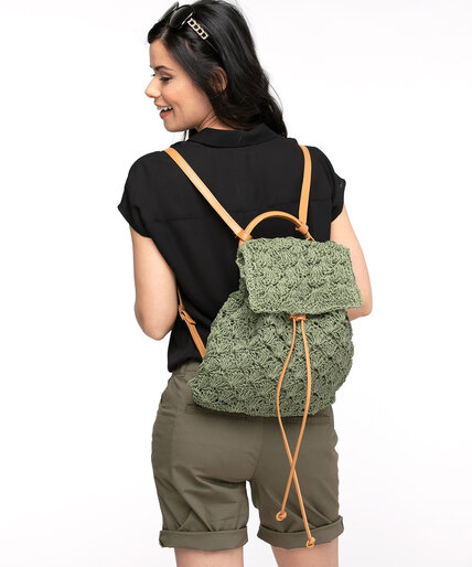 Crochet Drawstring Backpack Image 2
