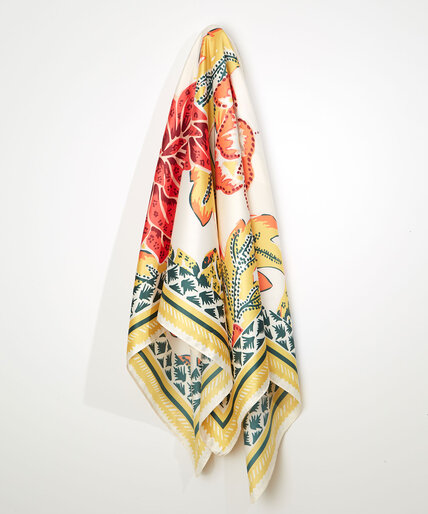 Oversized Floral Square Scarf Image 1