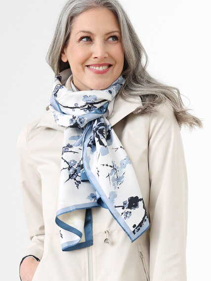 Water Colour Floral Scarf Image 4