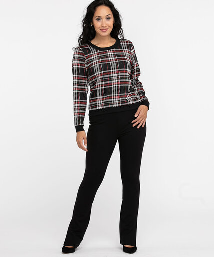 Plaid Knit Pullover Image 5