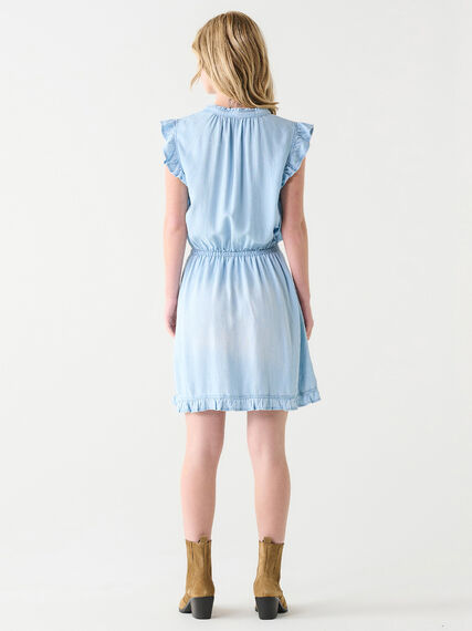Sleeveless Ruffle Trim Mini Dress by Dex Image 3
