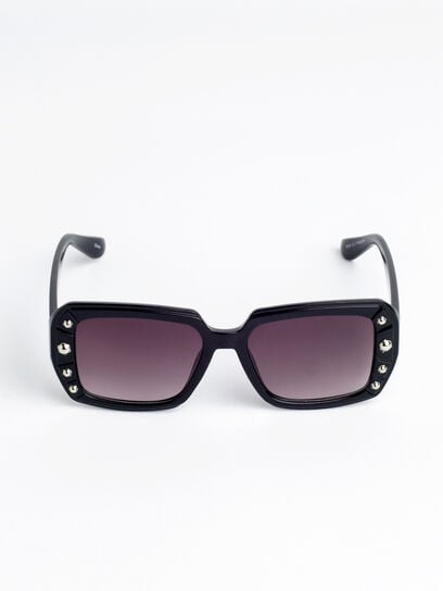Black Sunglasses with Silver Rivets