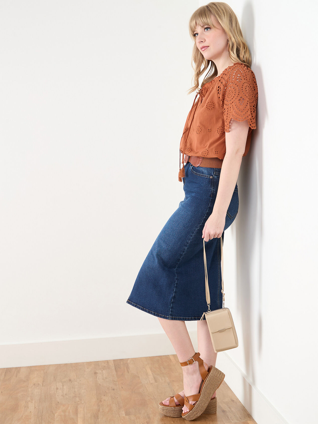 Blue jean skirt black shop