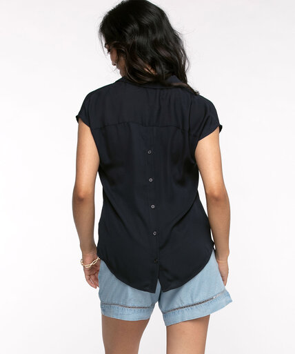 Notch Collar Popover Blouse Image 2